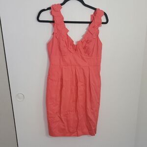 BCBGMaxAzria Pink Mini Sundress with V-neck and Sleeveless Design for Night Out